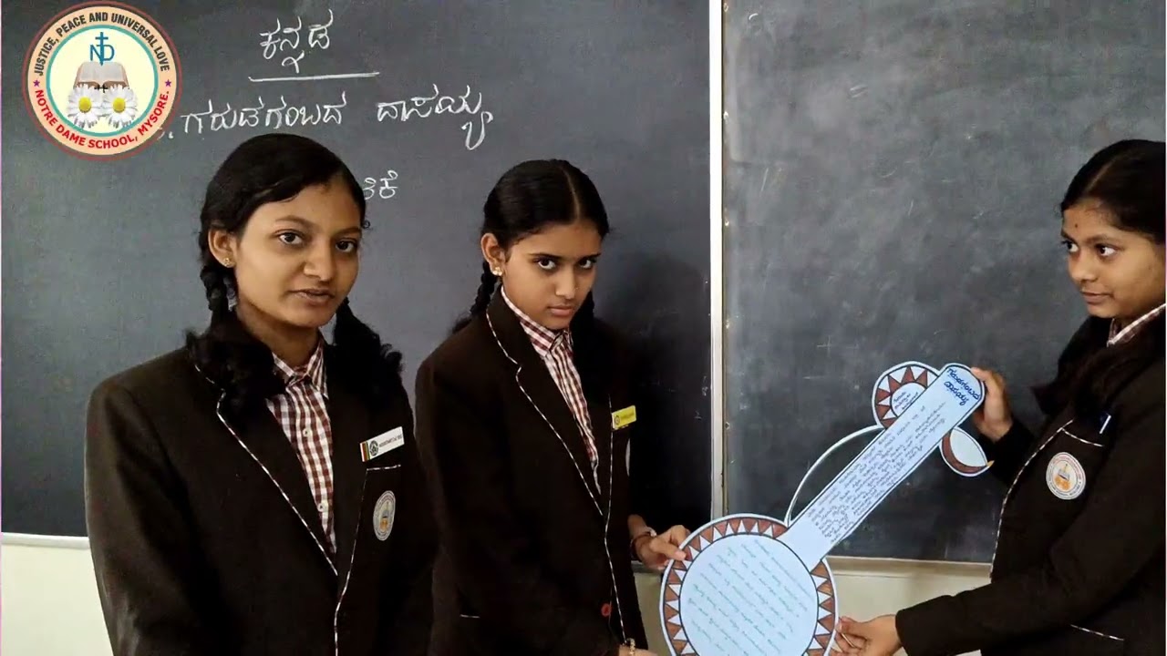 Std. X  B - Kannada lesson activity: Notre Dame School, Mysore.