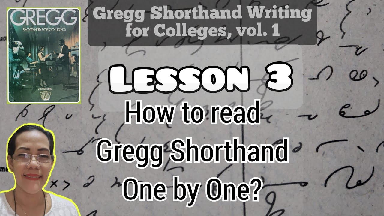STENO | Lesson 3 ( One by One Reading) | Gregg Shorthand Writing for Colleges vol. 1