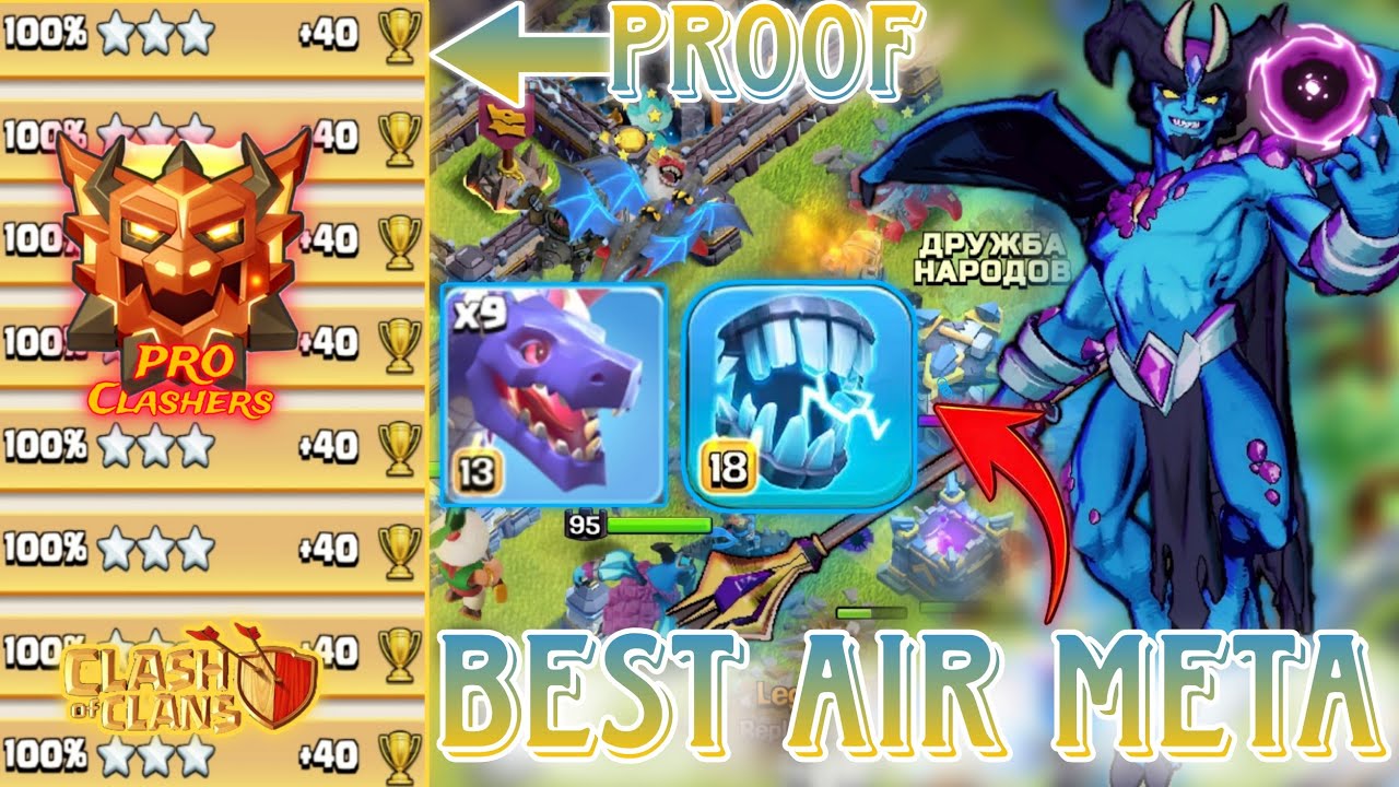 Best Air Meta For Ranked Legend League 2. Dragon Duke Charge+HYDRA Dominating Combo. Army 👇