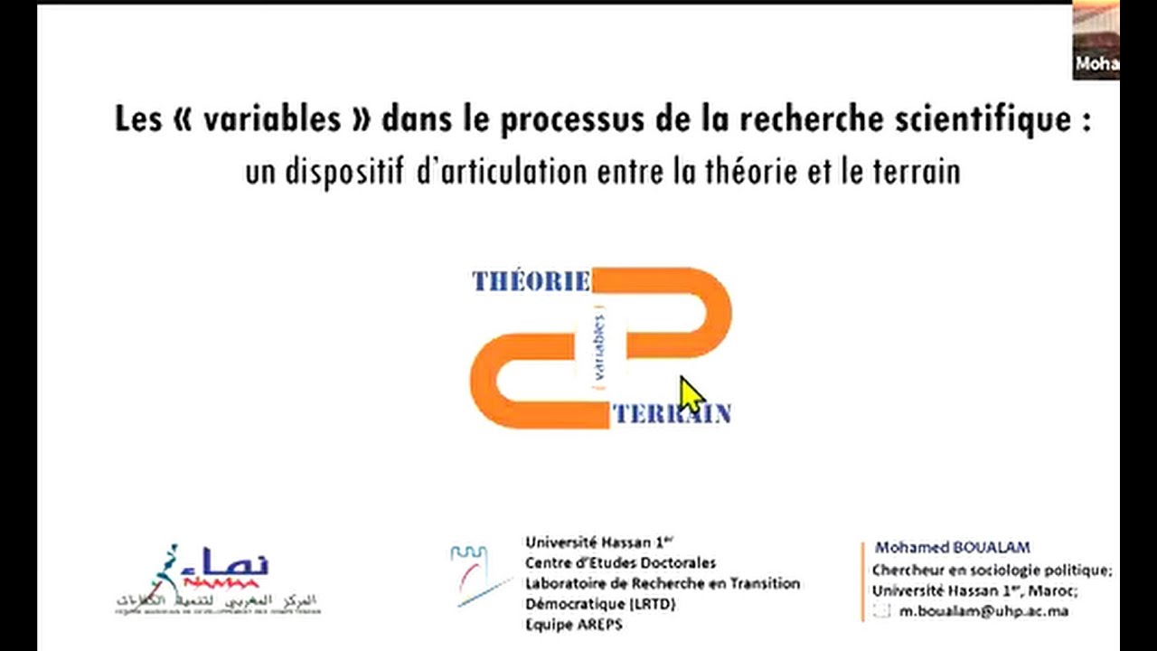 Les « variables » dans le processus de la recherche scientifique