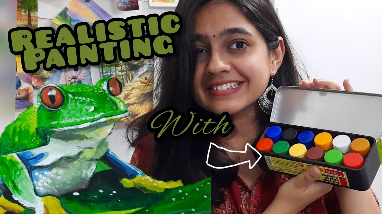 Realistic Painting with Students' Poster color? | #Camel Poster Colors Tips
