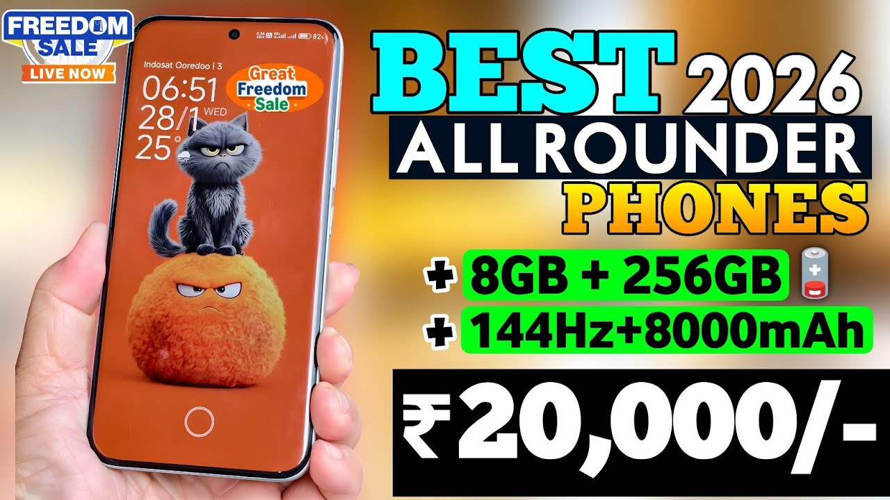 8GB + 256GB 🤯 - ₹20,000/- | Top 5 Best 5G Smartphones Under ₹20,000 in 2026 | 144Hz + 8000mAh |india