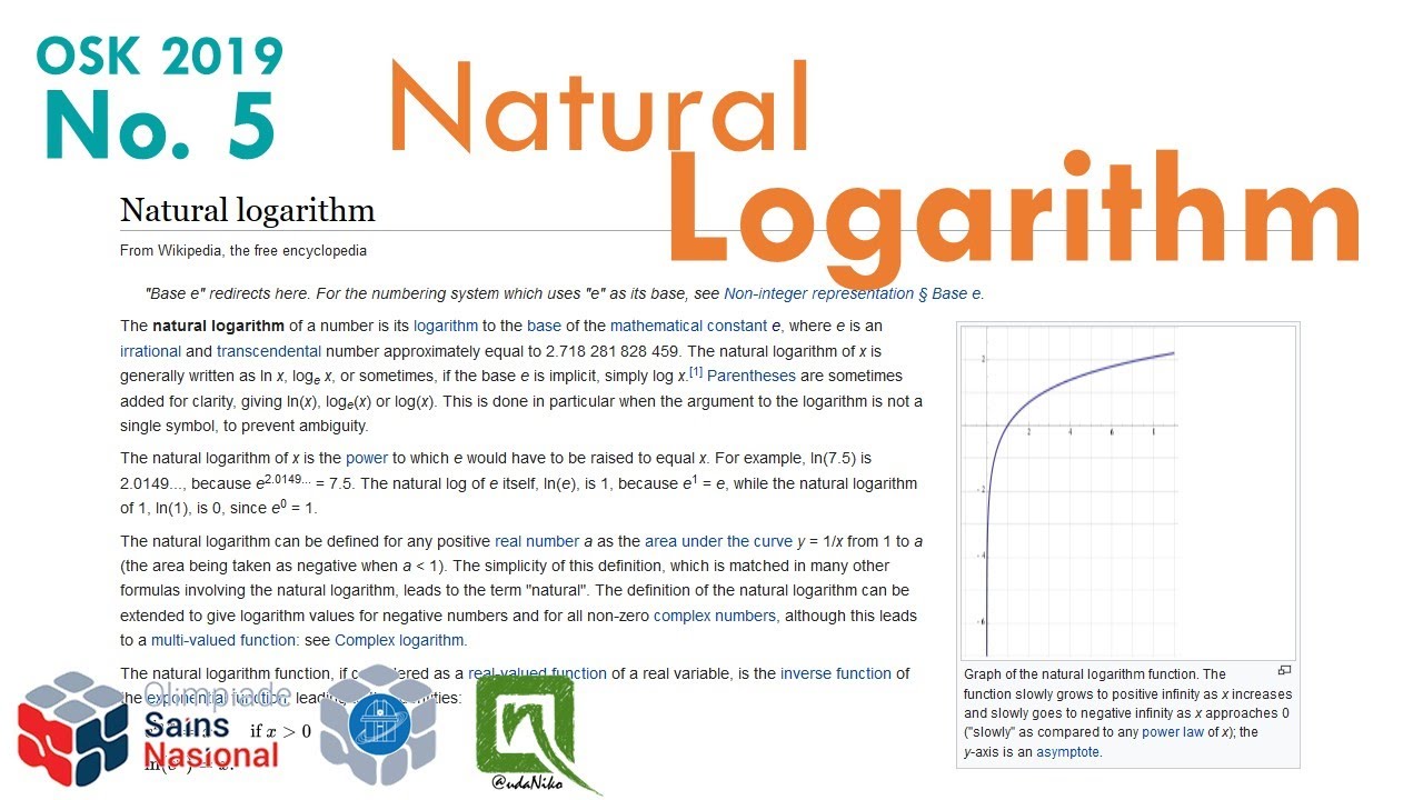 Pembahasan OSK Astronomi 2019, no. 5 - Natural Logarithm