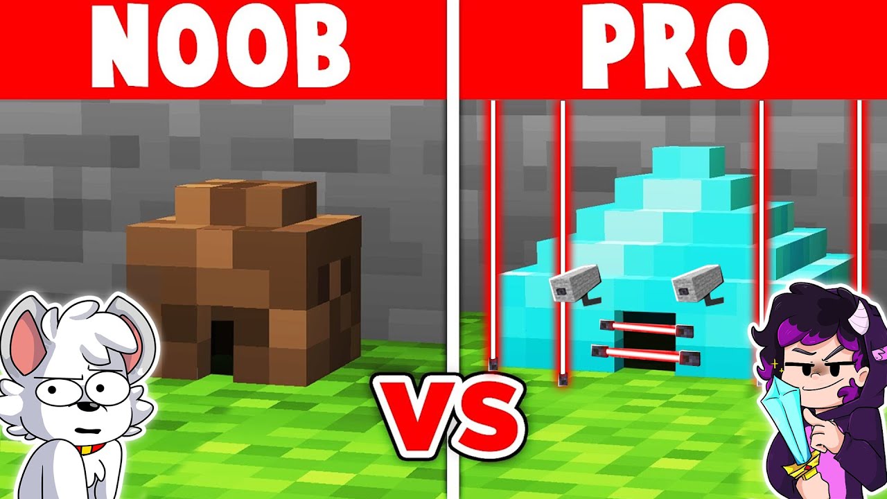 Minecraft NOOB vs PRO: BASES CHIQUITAS MAS SEGURAS 🔨🏠 LOS PANAS