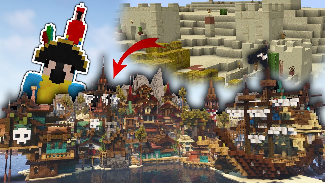 Építettem egy KALÓZ FALUT a Minecraftban! | Minecraft 1.18