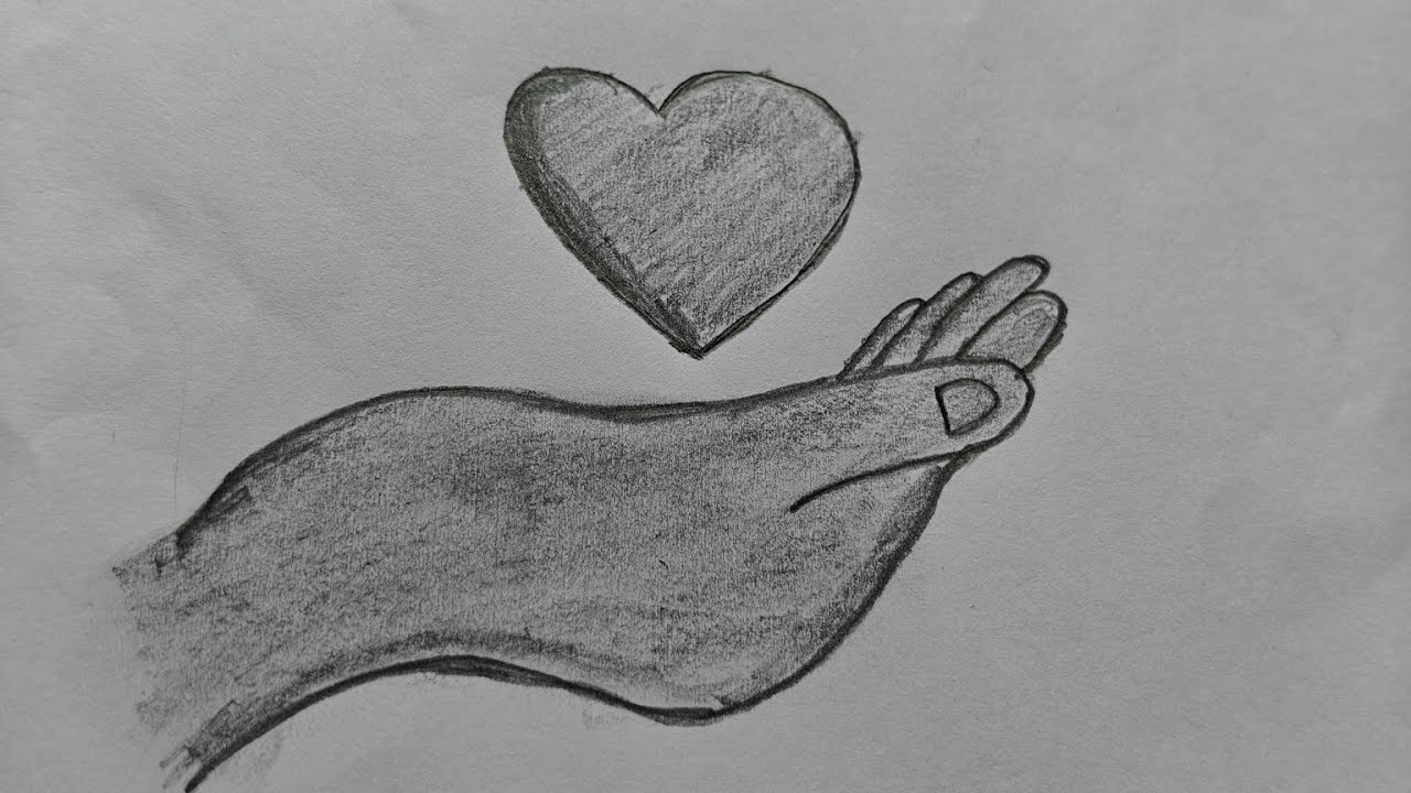 #pencil art#heart in hand#heart drawing#pencil sketches#easy drawings#pencil speaks#drawings#sketchs