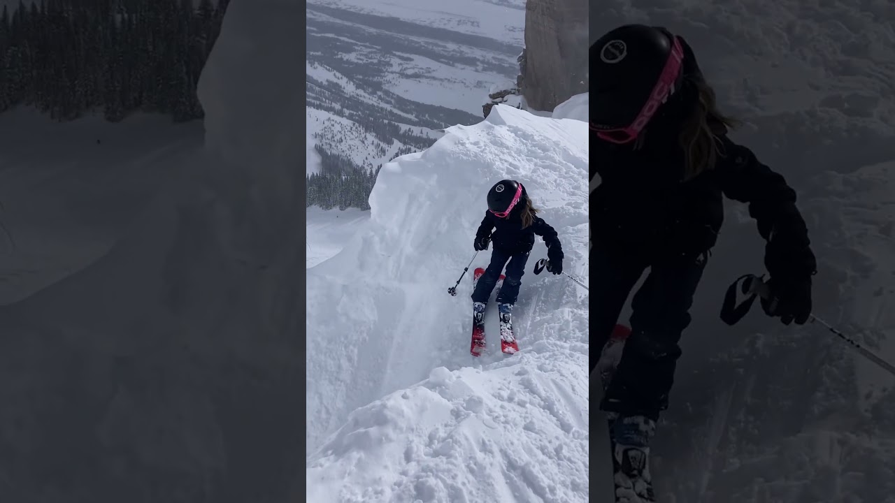 My 8 y.o. daughter absolutely WAXING Corbet&rsquo;s Couloir 3.5.23