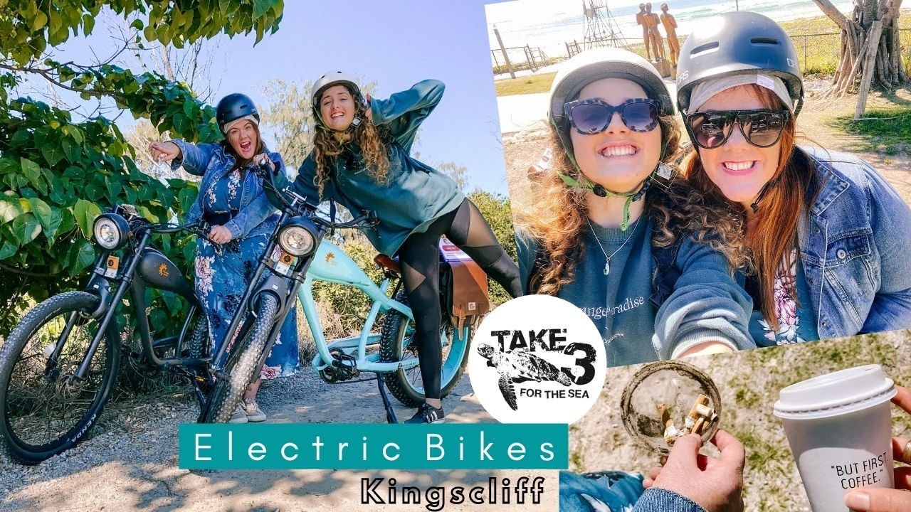 We hired electric bikes in Kingscliff NSW | we didn't' stop laughing all day | perfect for beginners