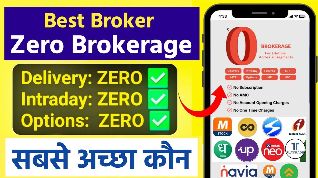 $0 Brokerage Demat Account | Best Zero Brokerage Trading App | Free Trading App | Zero Brokerage App