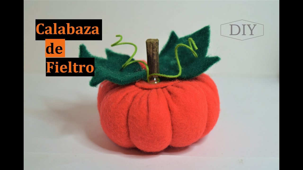 Calabaza pequeña de fieltro - Tutorial - DIY - AnabelMonGar