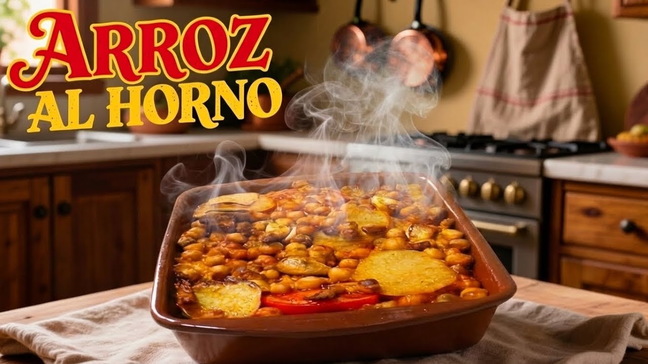 Arroz al Horno en olla de barro. Receta fácil paso a paso, cocínalo en casa.