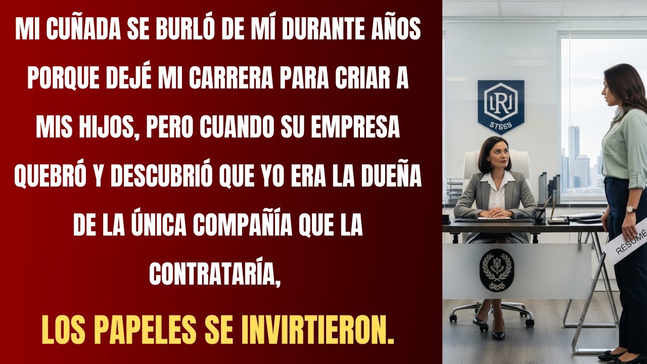 “Mi cuñada me llamó ‘mantenida’; un año después, vino a pedirme trabajo de rodillas.”