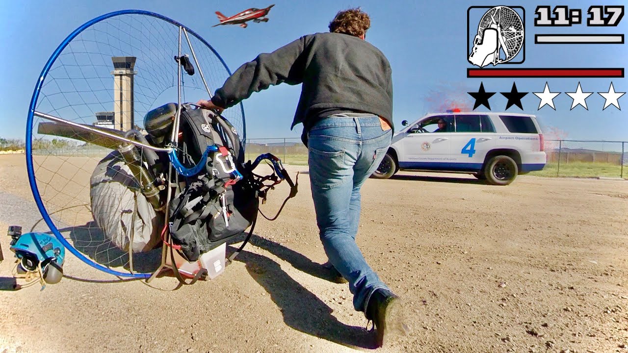 Airport Police React to my Paramotor!