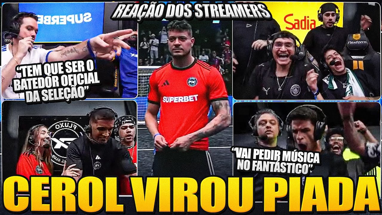 REAÇÃO dos STREAMERS AO CEROL PERDENDO 3 PÊNALTIS SEGUIDOS