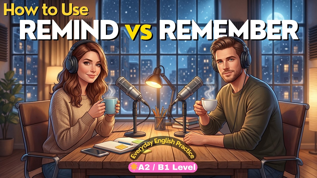 How to Use REMIND vs REMEMBER | Daily English Conversations | English Podcast