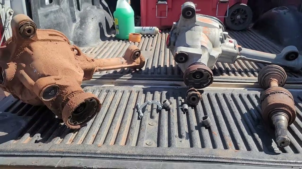 2017 F150 front differential swap outside.
