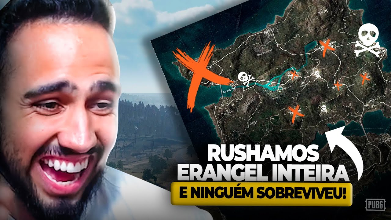 RUSHAMOS ERANGEL INTEIRA E NINGUÉM SOBREVIVEU! - PUBG