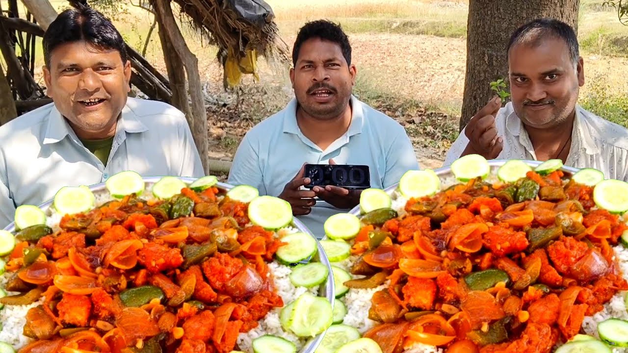 चिकन चिल्ली चावल खाओ ₹1100 ले जाओ।🐓😱🍛🎉 CHICKEN CHILLI RICE EATING CHALLENGE. AMAZING ALLAHABADI SHOW