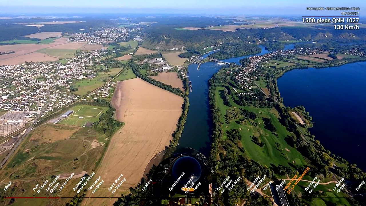 Les Boucles de la Seine survolées en autogire M22 Voyager - II