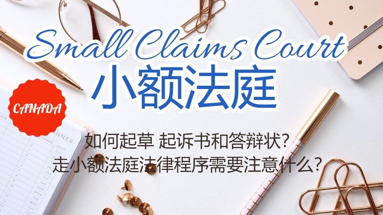 小额法庭|如何起草起诉书和答辩状？走法律程序需要注意哪些|【加拿大安省法律】
