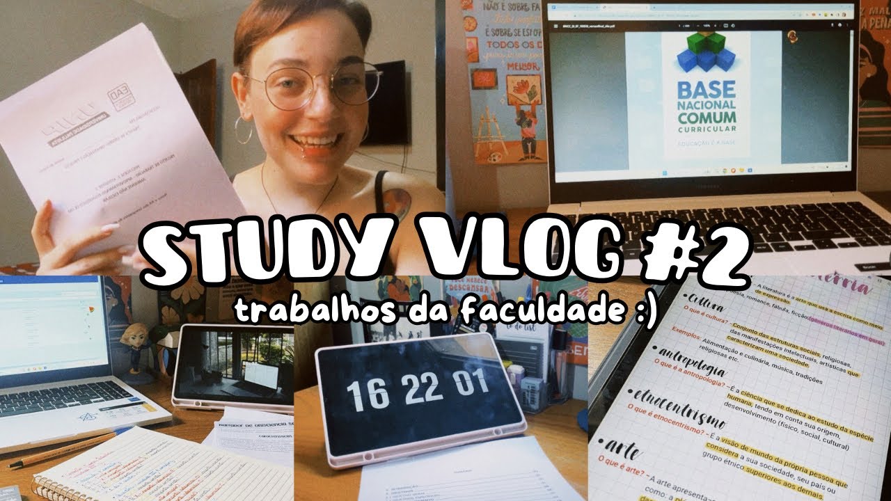 study vlog: um dia inteiro fazendo trabalho da faculdade de letras 🥴