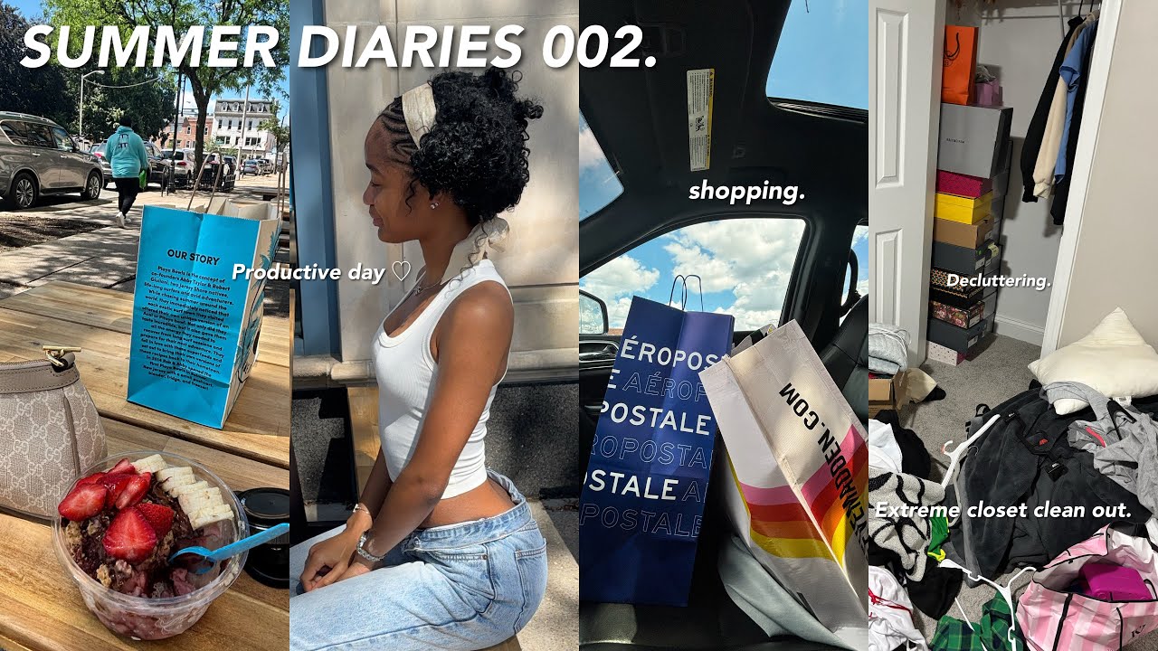 SUMMER DIARIES 002|| productive day ♡ shopping, decluttering &” cleaning|| Gabriel’s Diary