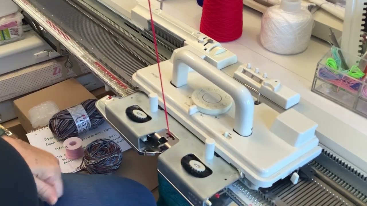 Intro to Machine Knitting on the Silver Reed Punchcard - Video Three - Open and Temporary cast on