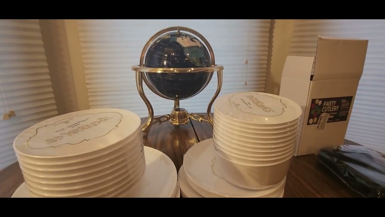 Trendables Disposable Plastic Plates (EPISODE 4204) Amazon Unboxing Video