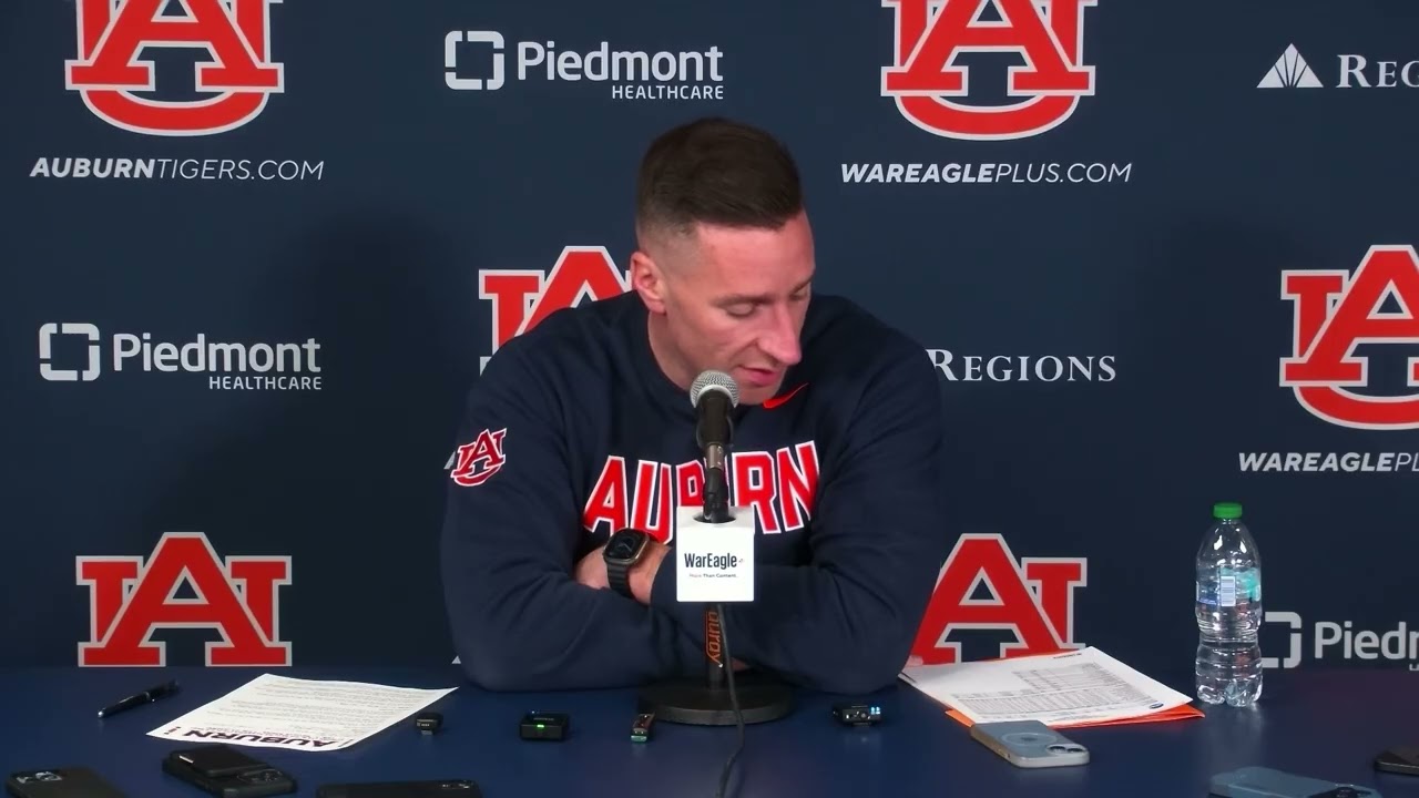 Watch Auburn Head Basketball Coach Steven Pearl Preview Alabama Matchup