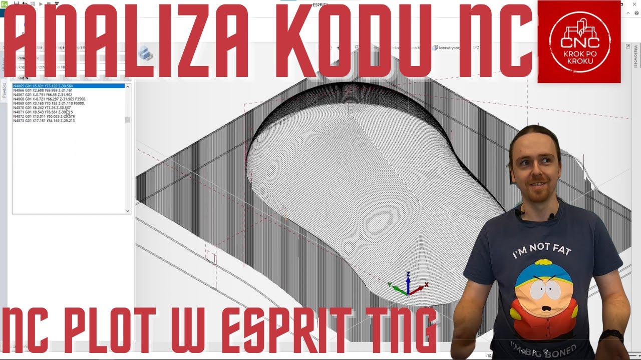 Importowanie G-kodu do CAM’a na przykładzie NC plot w Esprit TNG