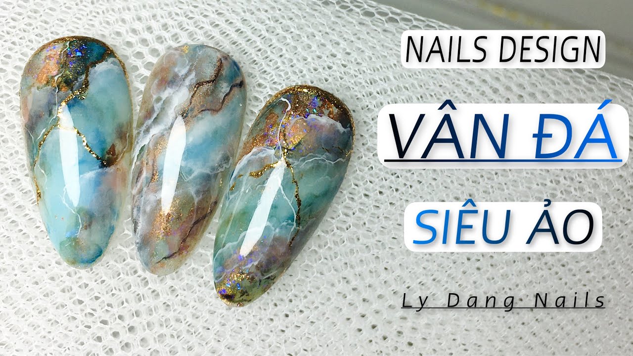 Làm nail loang vân đá ảo diệu, dễ thực hiện | Ly Đặng Nails