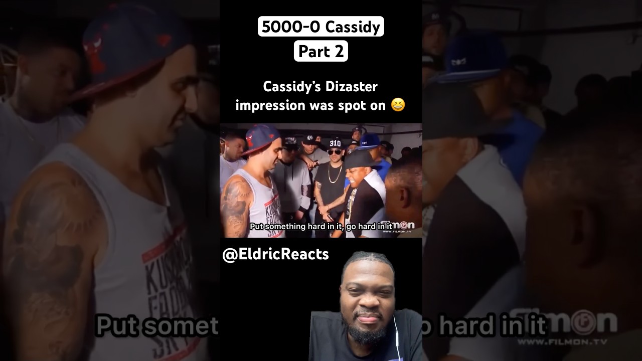 Cassidy&rsquo;s Does a Dizaster Impression Mid Battle #shorts #battlerap #cassidy