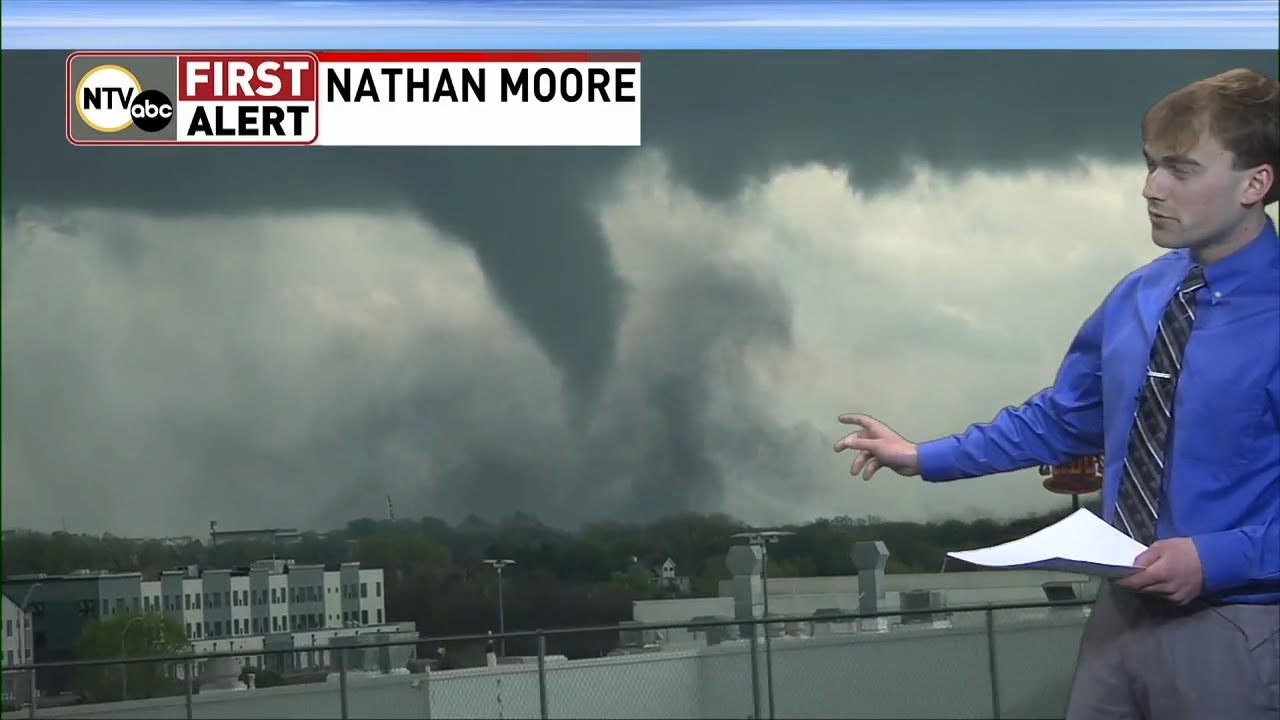 Tornado caught live on air during outbreak in Nebraska - April 26, 2024