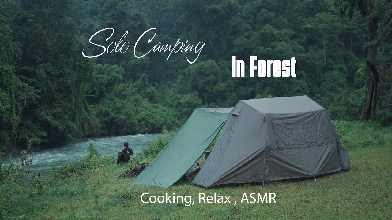 Solo Camping in Forest - Sound of Camping -Suối La Ngâu