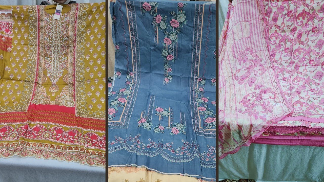 No.9639946208 Pakiza Brand Beautiful Pakistani Printed Suit! Pure Muslin Suit! 