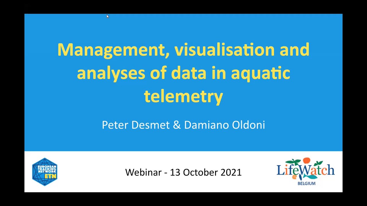 Online webinar on management, visualization, and analyses of aquatic telemetry data