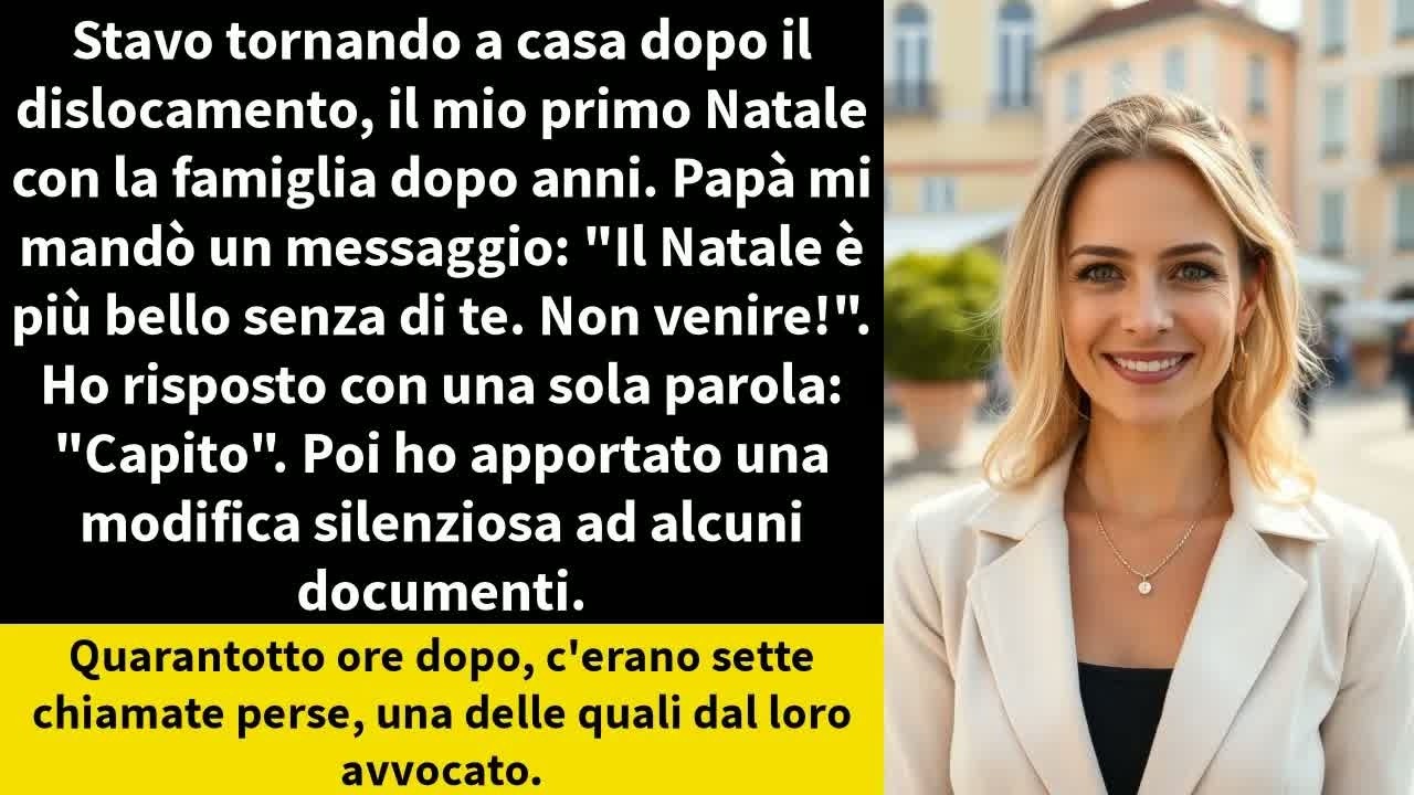 Stavo tornando a casa dopo la missione, il mio primo Natale con la famiglia dopo anni