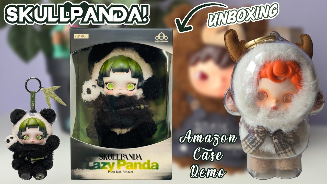 Skullpanda Overload! 🐼 Unboxing Lazy Panda Plush & Popmart Plush Cover + Channel Update! #popmart