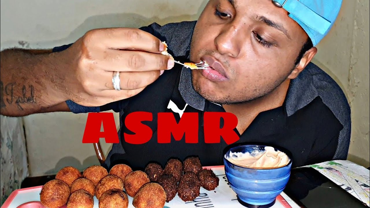 ASMR COMIDA - COMENDO COXINHA,QUIBE E BOLINHA (MUKBANG) EATING