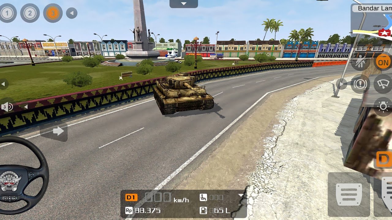 Army Tiger Tank Mod for Bus Simulator Indonesia (BUSSID) - Best Android Gameplay