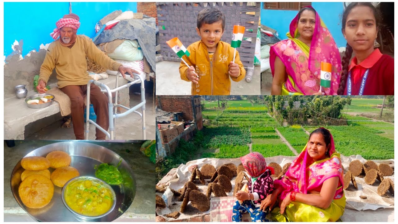 आज हम बहुत ख़ुश है❤️26 January 🇮🇳 छत पर बैठ कर लिया धूप का आनंद🥰झंडा फहराया🫡