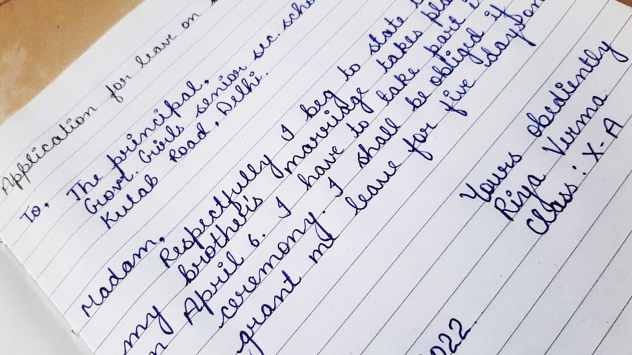 How To Write Application For Brother's Marriage | Leave application | Calligraphy | Books and Talks