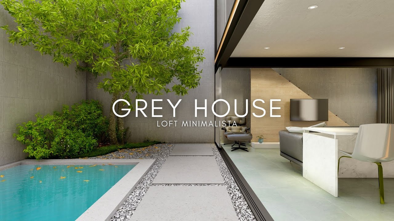 LOFT INDUSTRIAL DE 50M² MINIMALISTA   GREY HOUSE