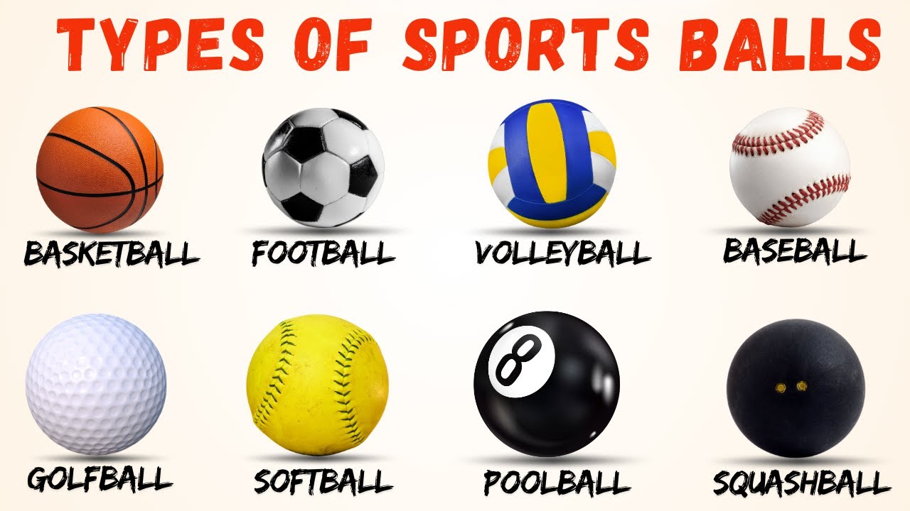 Types of Balls for Kids | Learn Sports Ball Names in English  Vocabulary 