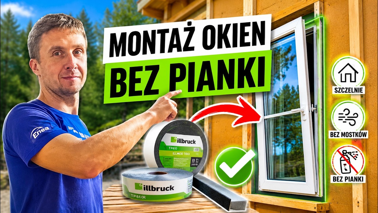 Jak wykonać szczelny montaż okien taśmami ? #diy #domszkieletowy #budowadomu