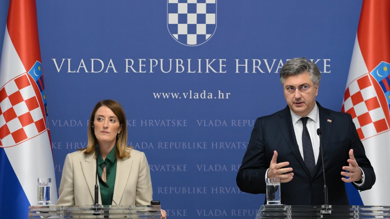 Izjave za medije predsjednika Vlade i predsjednice Europskog parlamenta (28.3.2025.)