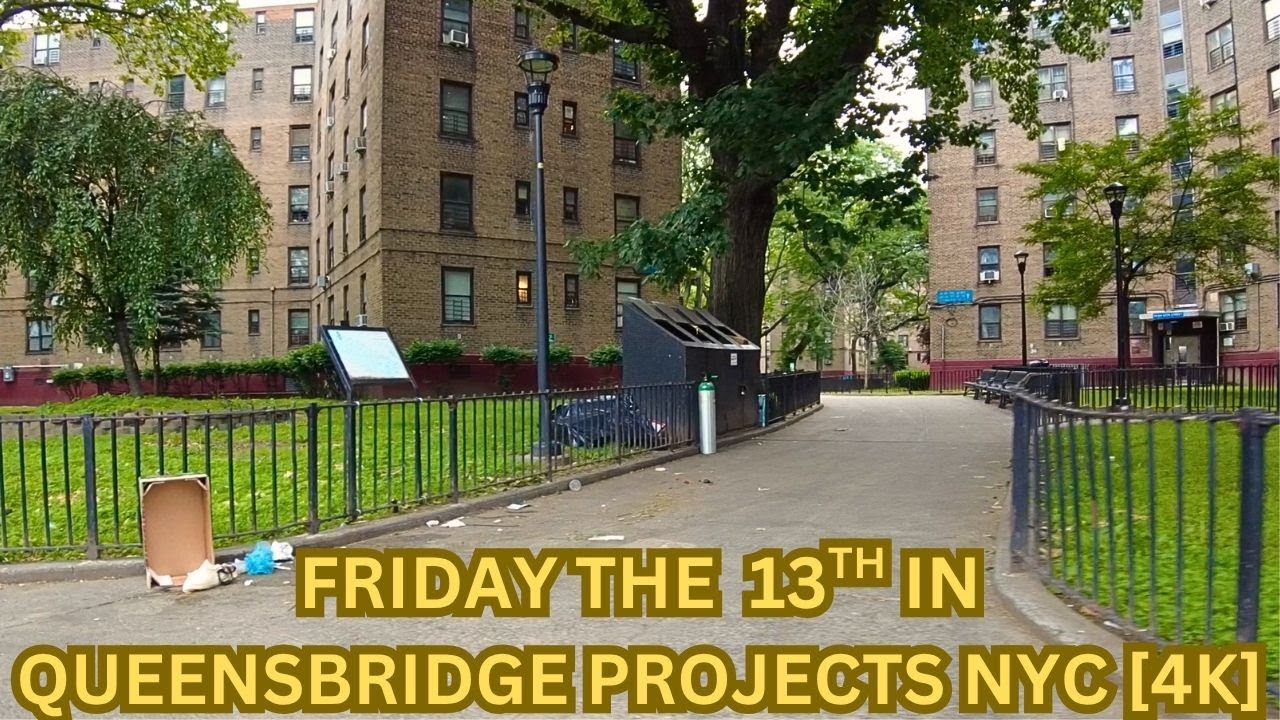Friday the 13th in Queensbridge Houses, Queens NYC. June 13 2025 New York City Walking Tour (4K)