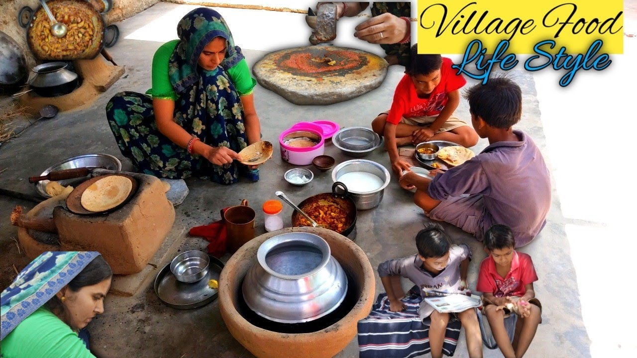 Rajasthan Village Food Life Style // Traditional Rajasthan// Village Couple life
