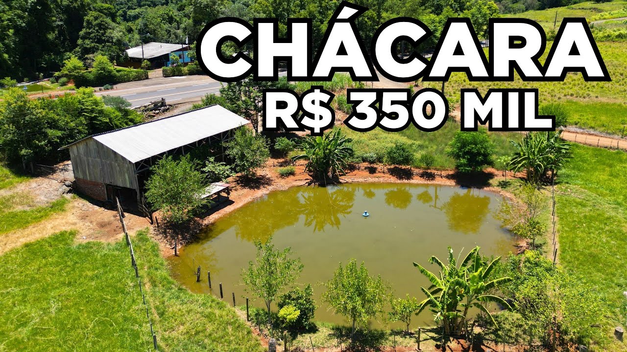 CHÁCARA CERDADA PASTAGEM GALPÃO FRUTAS ÁGUA E VISTA PANORÂMICA R$350MIL