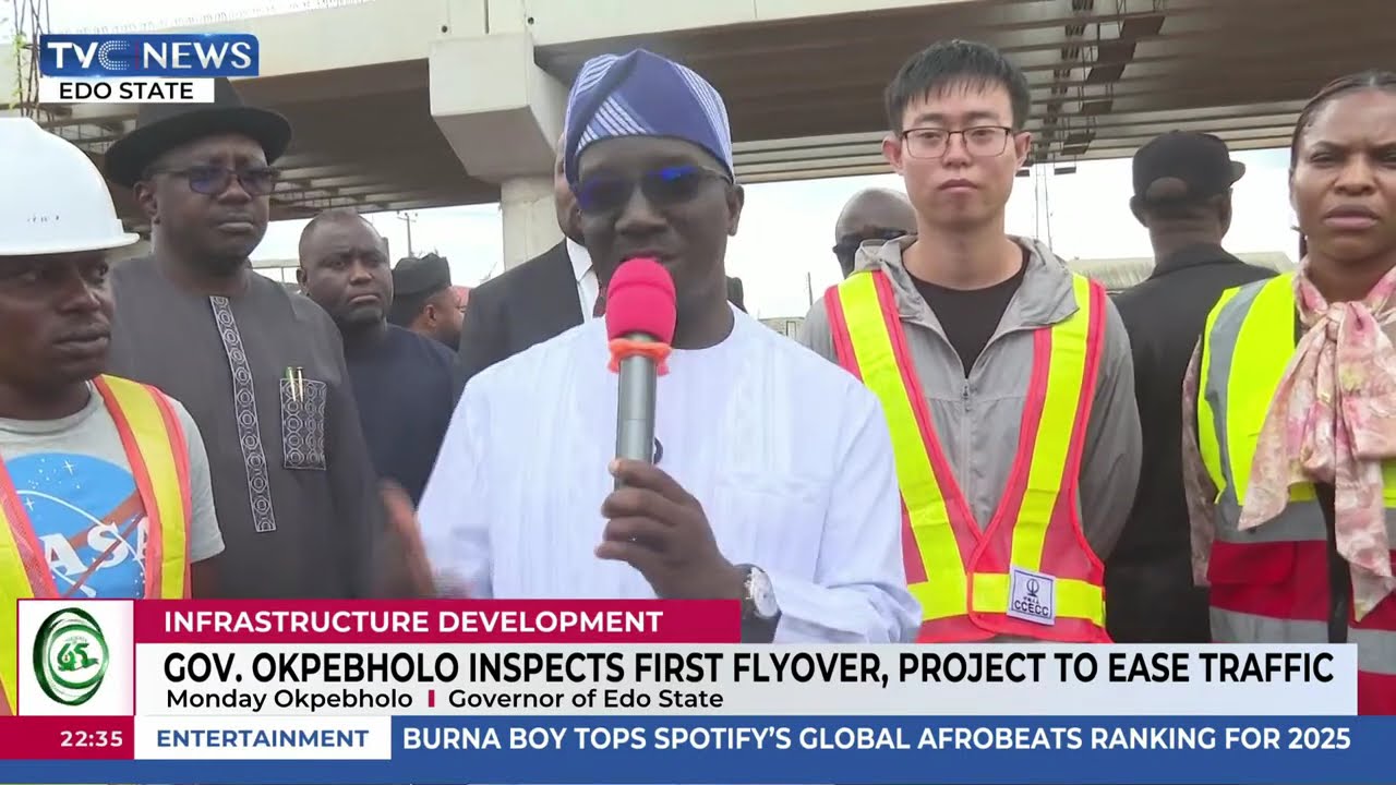 Governor Okpebholo Inspects First Flyover Project In Edo State